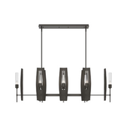Hubbardton Forge 131080 Passage 8-lt 52" Pendant - Dark Smoke/Clear Glass