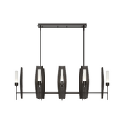 Hubbardton Forge 131080 Passage 8-lt 52" Pendant - Oil Rubbed Bronze/Frosted Glass