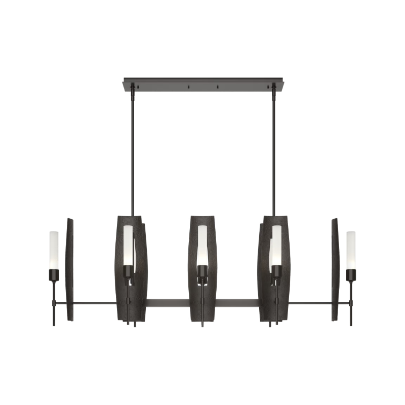 Hubbardton Forge 131080 Passage 8-lt 52" Pendant - Oil Rubbed Bronze/Frosted Glass
