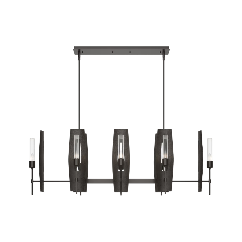 Hubbardton Forge 131080 Passage 8-lt 52" Pendant - Oil Rubbed Bronze/Clear Glass