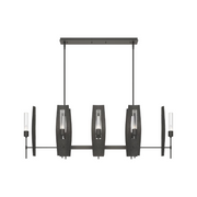 Hubbardton Forge 131080 Passage 8-lt 52" Pendant - Natural Iron/Clear Glass