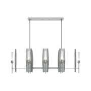 Hubbardton Forge 131080 Passage 8-lt 52" Pendant - Vintage Platinum/Frosted Glass