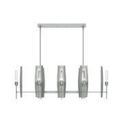 Hubbardton Forge 131080 Passage 8-lt 52" Pendant - Vintage Platinum/Clear Glass