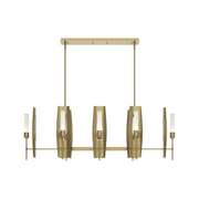 Hubbardton Forge 131080 Passage 8-lt 52" Pendant - Modern Brass/Frosted Glass