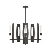 Hubbardton Forge 131081 Passage 5-lt 30" Pendant - Dark Smoke/Clear Glass