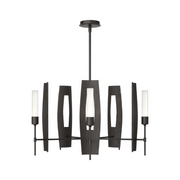 Hubbardton Forge 131081 Passage 5-lt 30" Pendant - Oil Rubbed Bronze/Frosted Glass