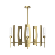 Hubbardton Forge 131081 Passage 5-lt 30" Pendant - Modern Brass/Clear Glass