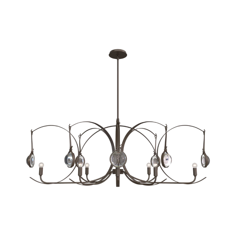 Hubbardton Forge 131085 Optic 8-lt 51" Pendant - Bronze