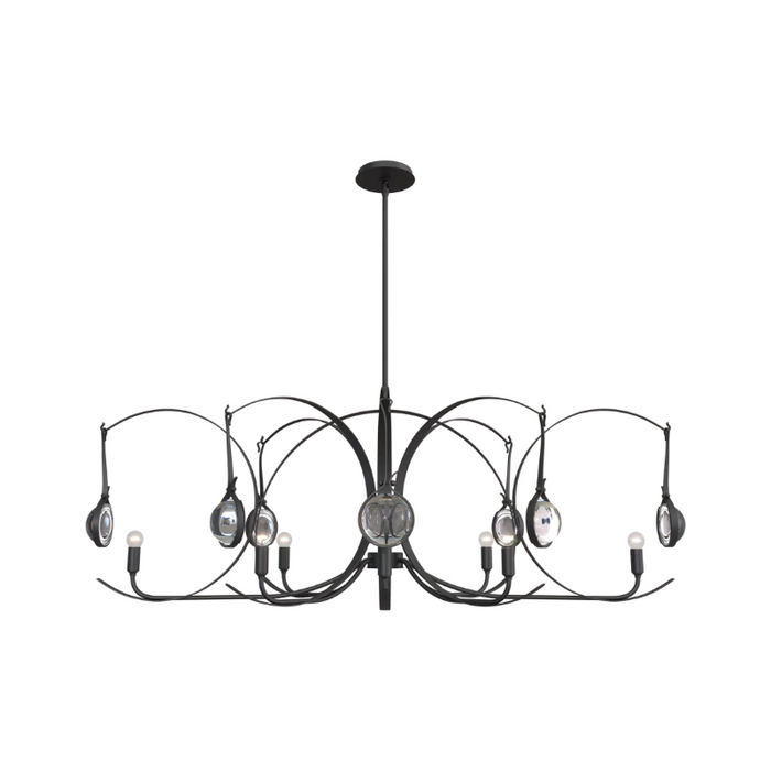 Hubbardton Forge 131085 Optic 8-lt 51" Pendant - Black