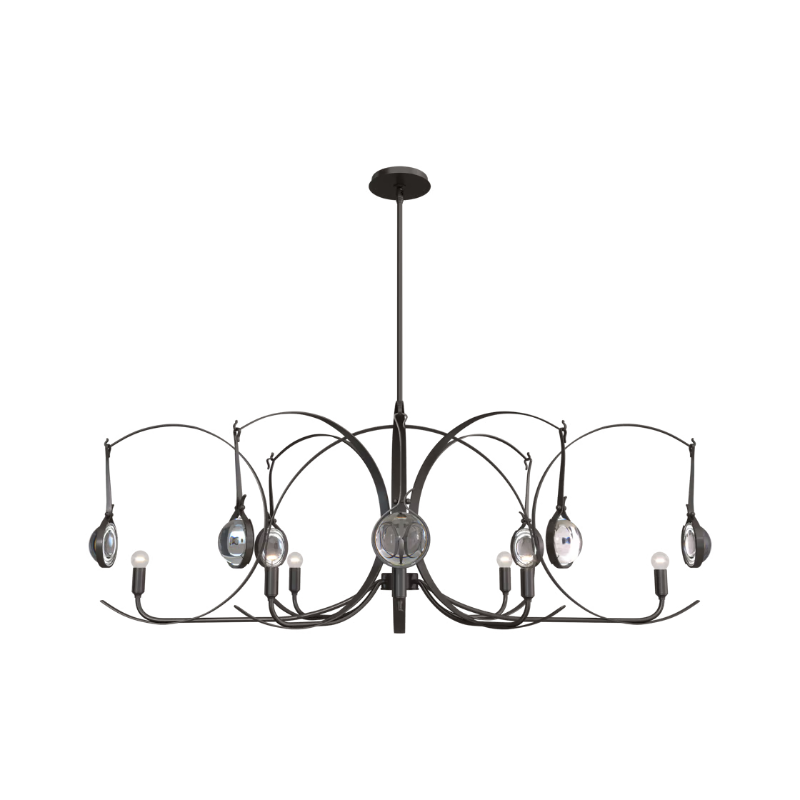Hubbardton Forge 131085 Optic 8-lt 51" Pendant - Oil Rubbed Bronze