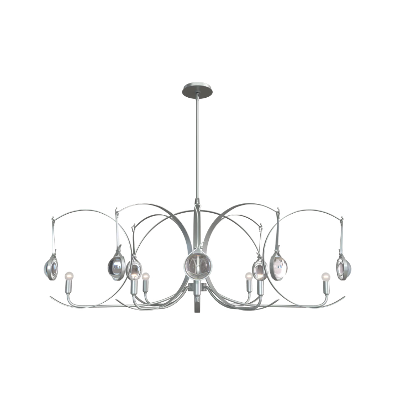 Hubbardton Forge 131085 Optic 8-lt 51" Pendant - Vintage Platinum