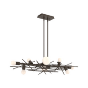 Hubbardton Forge 131087 Brindille 8-lt 54" Linear Pendant - Bronze