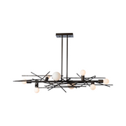 Hubbardton Forge 131087 Brindille 8-lt 54" Linear Pendant - Dark Smoke