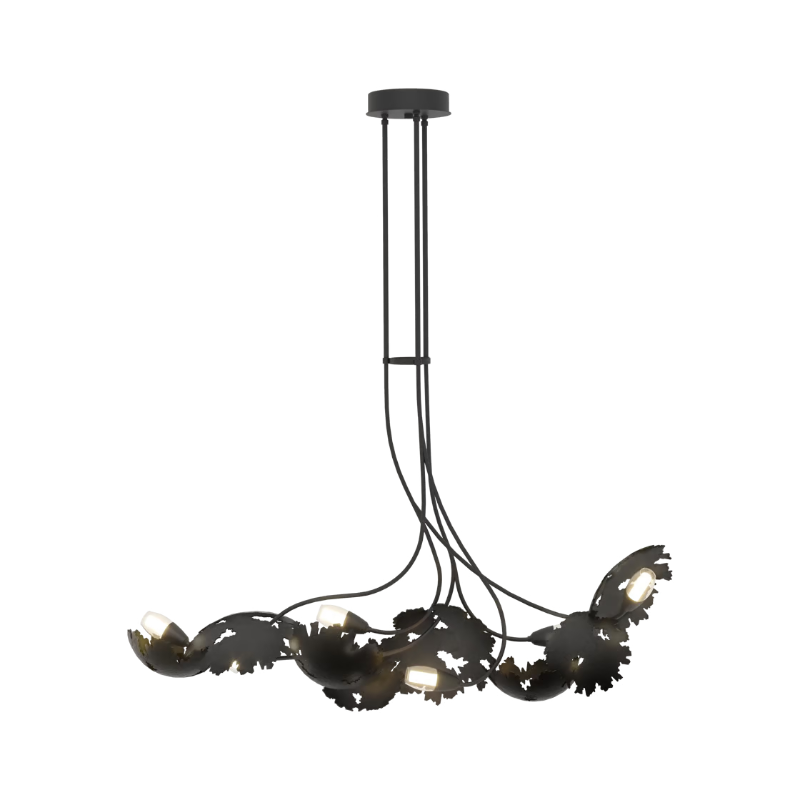 Hubbardton Forge 131097 Pangea 6-lt 48" Linear Pendant - Black