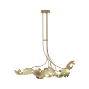 Hubbardton Forge 131097 Pangea 6-lt 48" Linear Pendant - Modern Brass