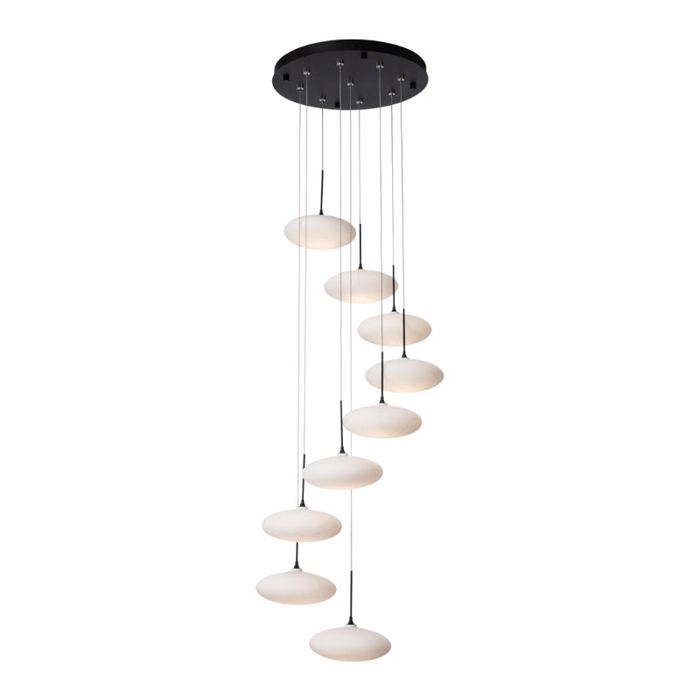 Hubbardton Forge 131147 Clouds 9-lt 23" LED Pendant - Black