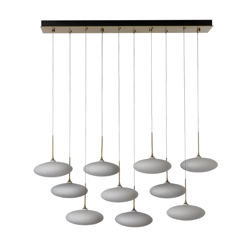 Hubbardton Forge 131148 Clouds 10-lt 48" LED Pendant - Modern Brass