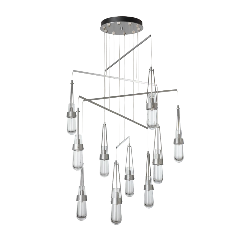 Hubbardton Forge 131149 Link 10-lt 35" LED Pendant - Vintage Platinum