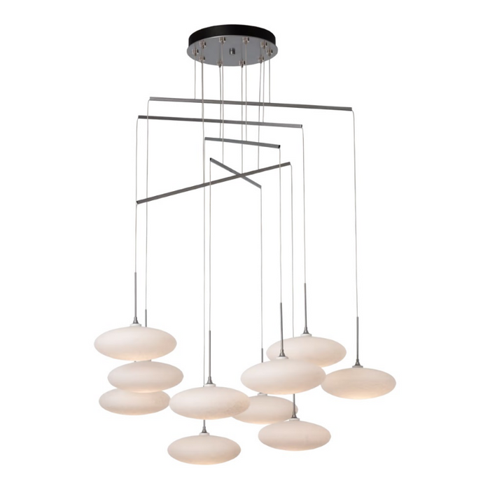 Hubbardton Forge 131157 Clouds 10-lt 42" LED Pendant - Vintage Platinum