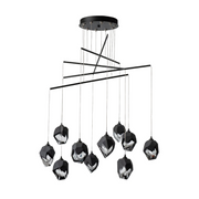 Hubbardton Forge 131159 Chrysalis 10-lt 37" LED Pendant - Black