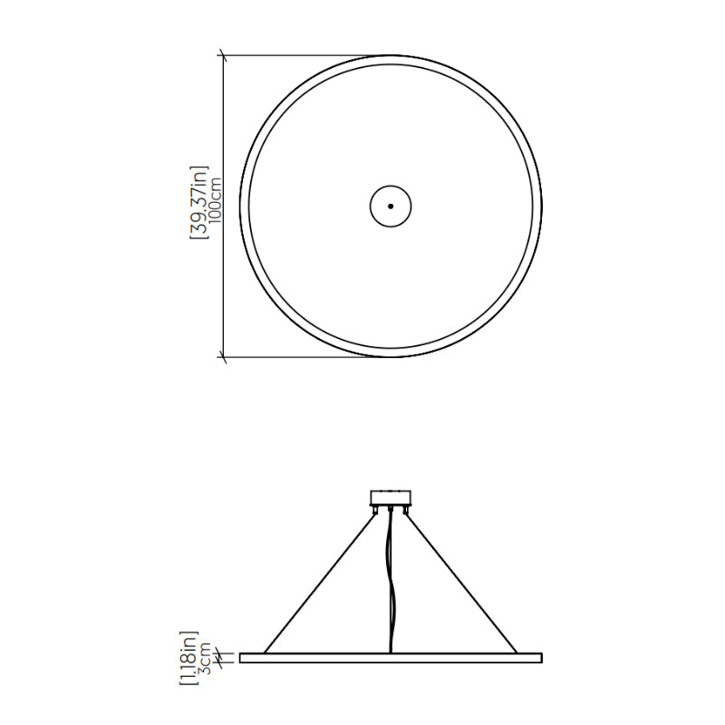 Accord 1320LED Frame 1-lt 39" LED Pendant