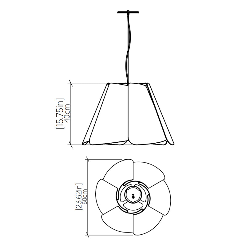 Accord 1364 Fuchsia 1-lt 24" LED Pendant
