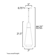 Maxim 14481 Sumatra 1-lt 7" Pendant