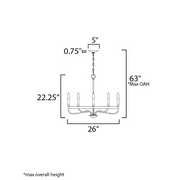 Maxim 14495 Frankie 5-lt 26" Chandelier