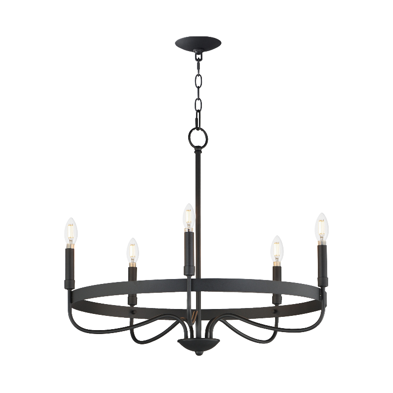 Maxim 14495 Frankie 5-lt 26" Chandelier - Matte Black