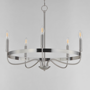 Maxim 14495 Frankie 5-lt 26" Chandelier - Satin Nickel