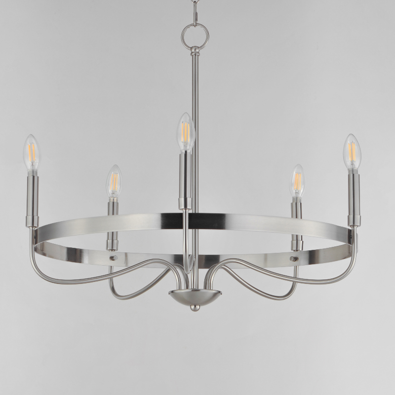 Maxim 14495 Frankie 5-lt 26" Chandelier - Satin Nickel