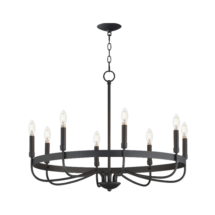Maxim 14498 Frankie 8-lt 29" Chandelier - Matte Black