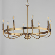Maxim 14498 Frankie 8-lt 29" Chandelier - Heritage Brass