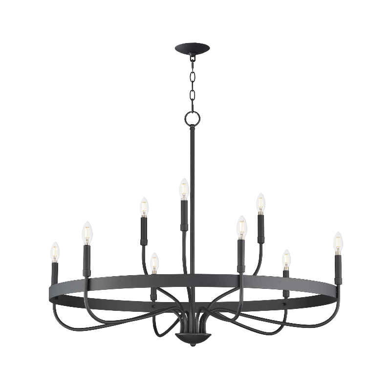 Maxim 14499 Frankie 9-lt 40" Chandelier - Matte Black