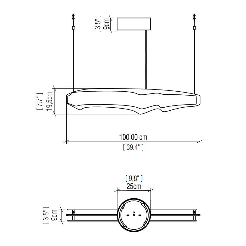 Accord 1470 Horizon 1-lt 39" LED Pendant