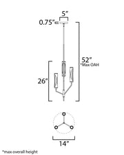 Maxim 16173 Regent 3-lt 14" LED Pendant