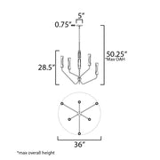 Maxim 16176 Regent 6-lt 36" LED Pendant