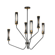 Maxim 16176 Regent 6-lt 36" LED Pendant-Black / Antique Brass