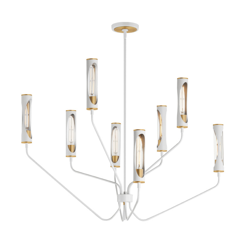 Maxim 16178 Regent 8-lt 40" LED Pendant-Black / Antique Brass