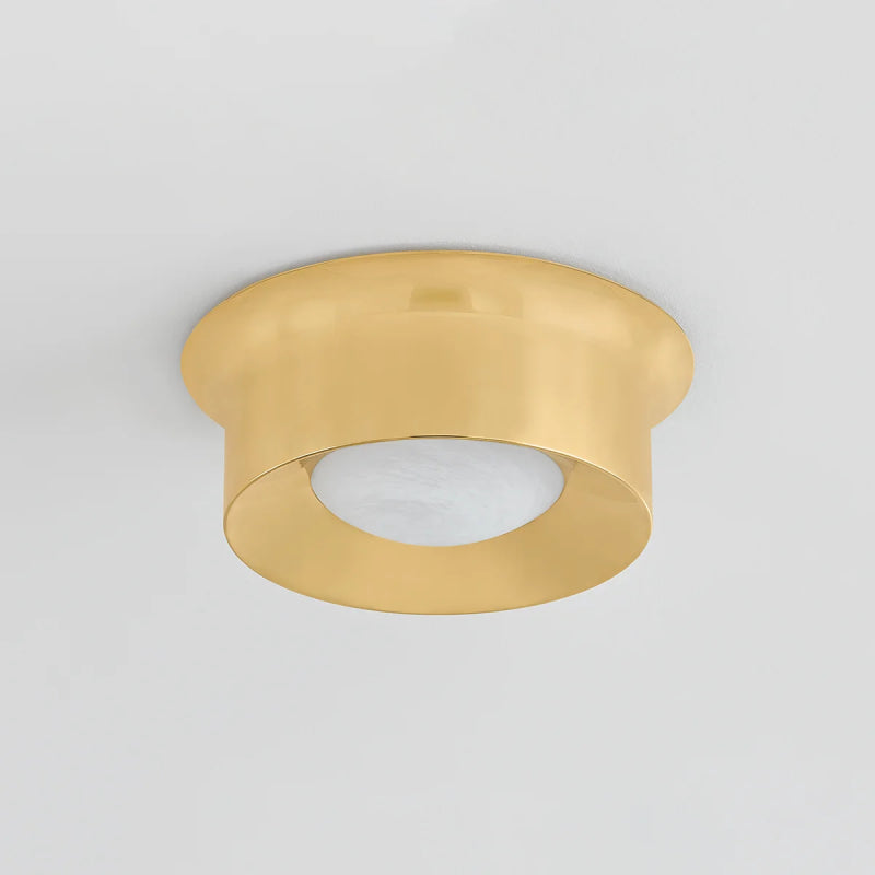 Hudson Valley 1714 Noxon 1-lt 14" LED Flush Mount - Aged Brass