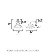 Maxim 18051 Primrose 1-lt 11" Tall Wall Sconce