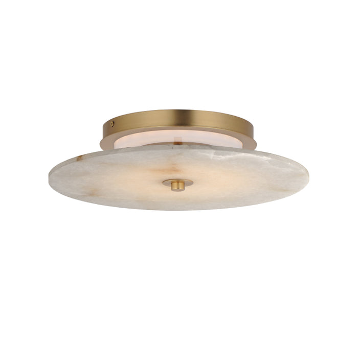 Maxim 18202 Quarry 1-lt 15" LED Flush Mount-Natural Aged Brass