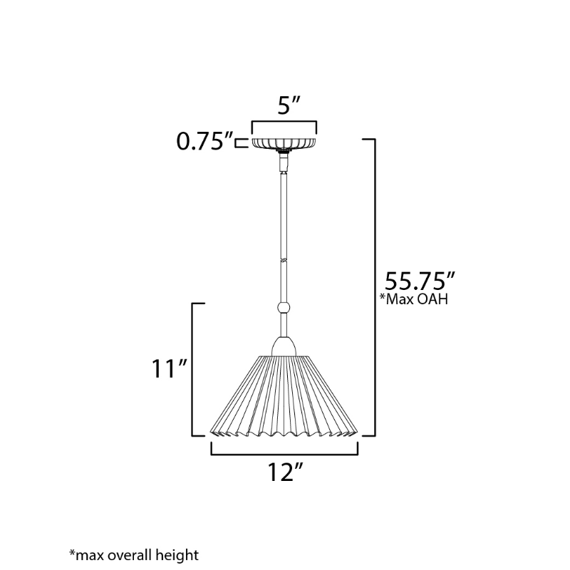 Maxim 18311 Kismet 1-lt 12" Pendant