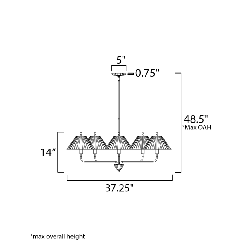 Maxim 18315 Kismet 5-lt 37" Chandelier