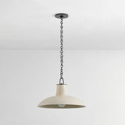 Hudson Valley 1918 Pottersville 1-lt 18" Pendant - Distressed Bronze w/ Ceramic Ivory Crackle