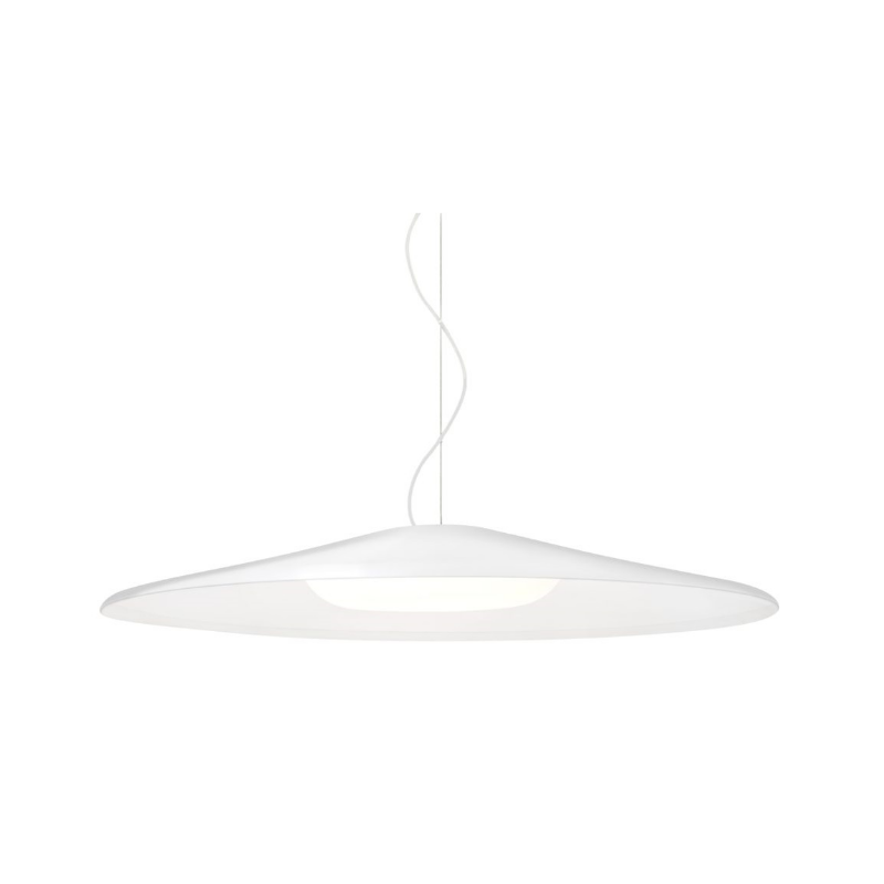 Besa 1KX-SWAN Swan 1-lt 25" LED Pendant, Cable Fixture - White/White