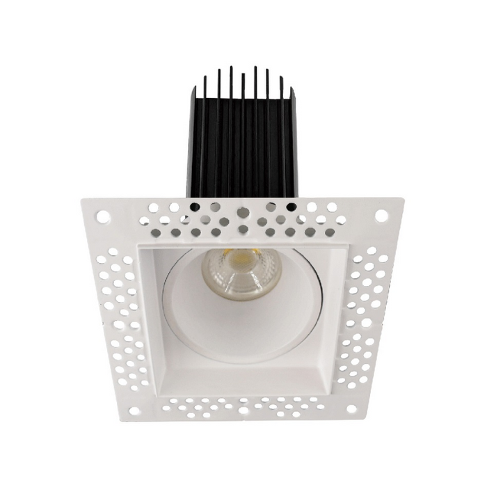 Lotus LED-2-S15W-T Designer 2" 15W LED Square Trimless Recessed Downlight, Dim to Warm, 120V - White