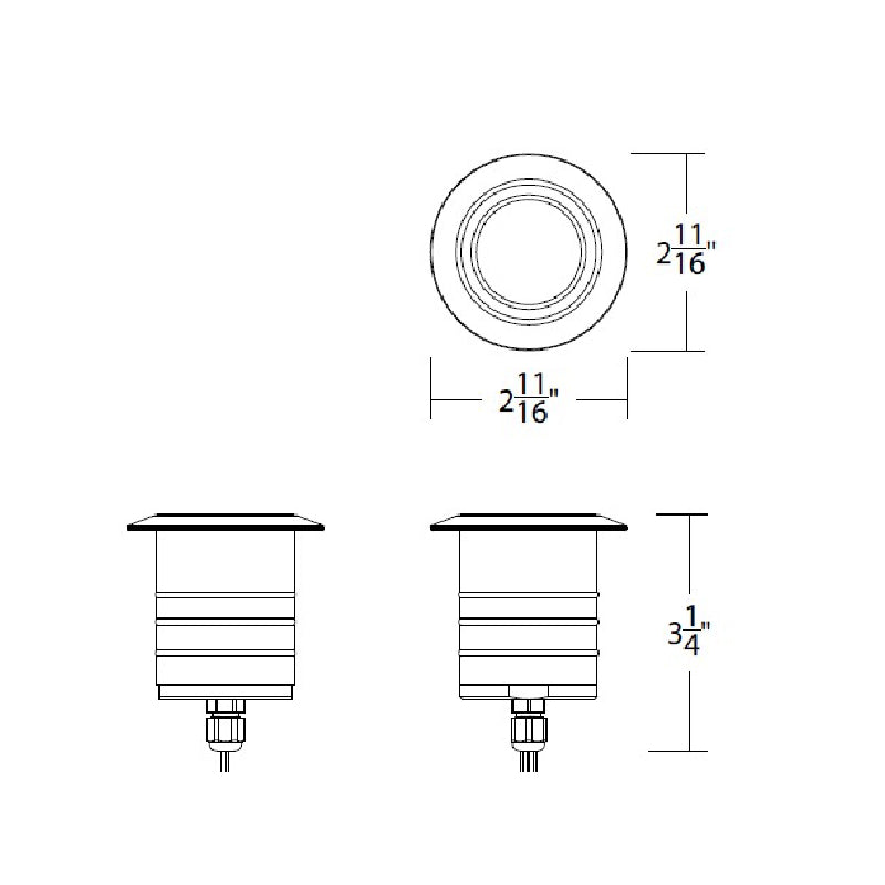WAC 2021 2" LED Colorscaping Inground Round Light