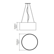 Accord 202 Cylindrical 3-lt 20" LED Pendant