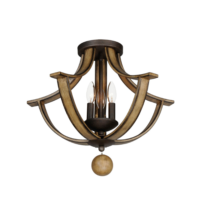Maxim 20343 Basque 3-lt 20" Semi Flush Mount